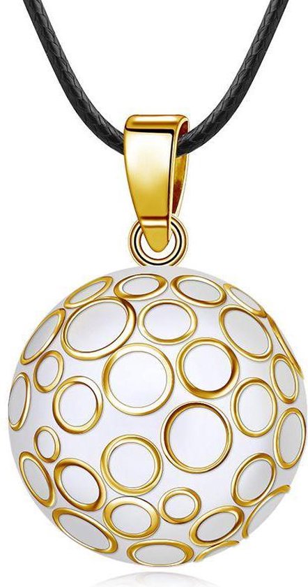 Clariz zwangerschapsbel Wit Bubbles - zwangerschapsketting - zwangerschapsbelletje - bola van Clariz