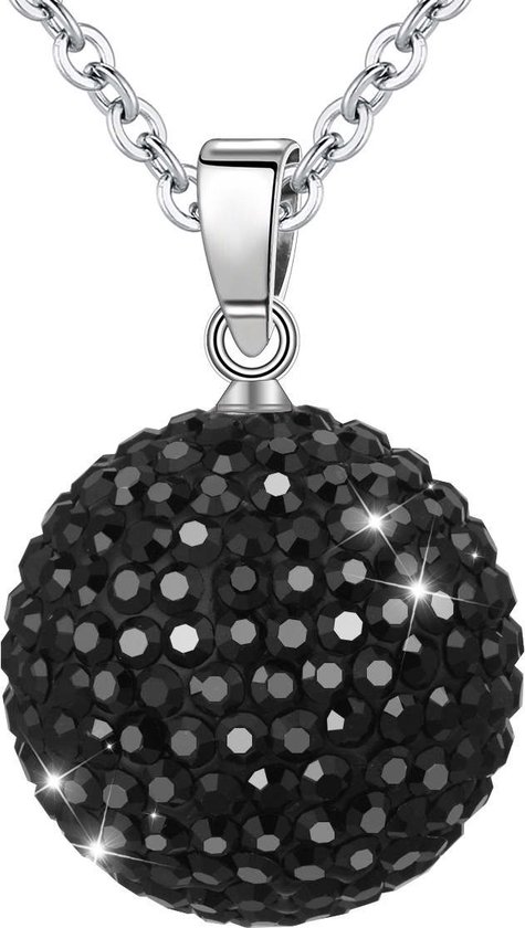 Clariz zwangerschapsbel Zwarte Kristallen - zwangerschapsketting - zwangerschapsbelletje - bola van CLA