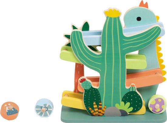 Classic World Houten Ballenbaan Dinosaurus, 4dlg. van $