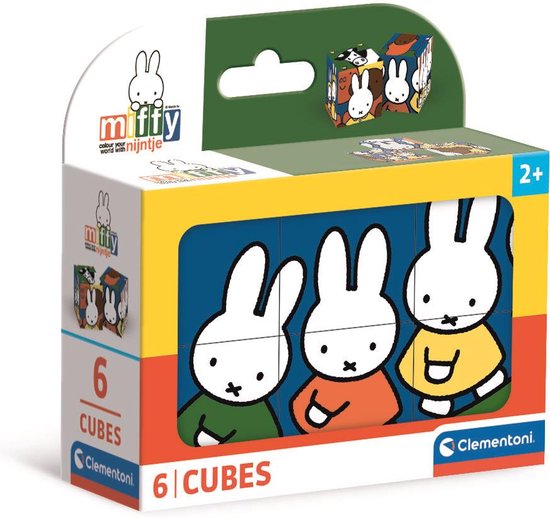 Clementoni - 6 Blokken Puzzel - Nijntje - 6 afbeeldingen - Vanaf 2 jaar van Merkloos