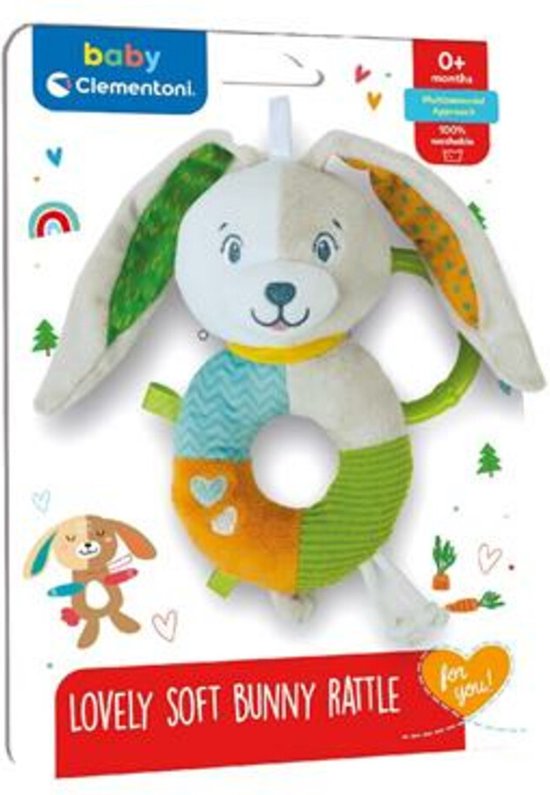 Clementoni Baby Lovely Zachte Rammelaar Bunny van Clementoni