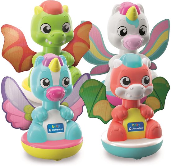 Clementoni - Baby - Spin & Dream - Tol - Eenhoorn en draakje - vanaf 9 maanden van Clementoni