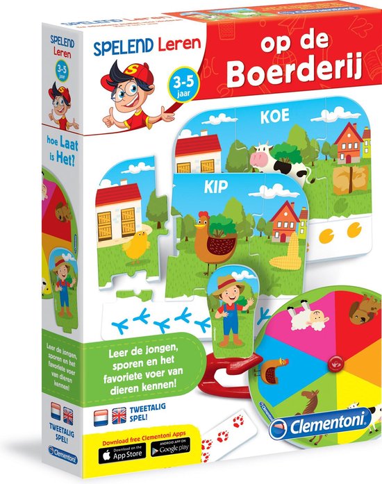 Clementoni - Op de Boerderij - Educatief spel van Clementoni