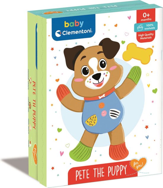 Clementoni Pluche Knuffel Peter The Puppy van Clementoni