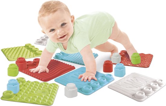 Clementoni Soft Clemmy - Sensory Path - Speelkleed - Baby Speelmat - Met Stapelblokken - 6-36 maanden van Clementoni