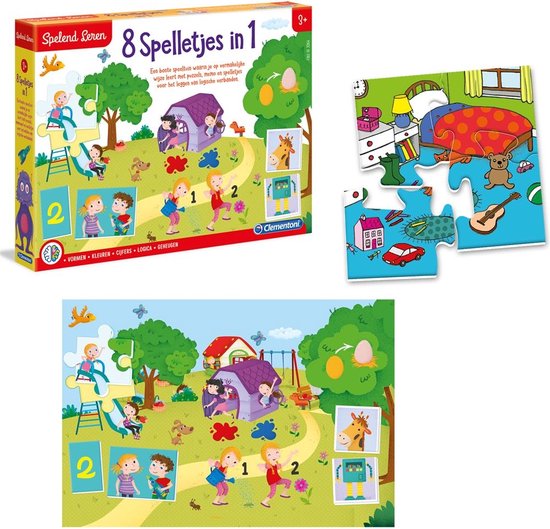 Clementoni Spelend Leren - 8 spelletjes in 1 - Educatief Speelgoed - Kleuter Speelgoed - 3-5 jaar van Clementoni