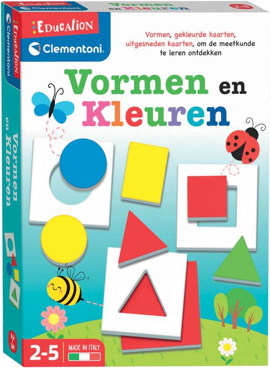 Clementoni - Vormen en kleuren - Gekleurde kaarten - Puzzelstukken - Educatief Speelgoed - 2-5 jaar van Clementoni