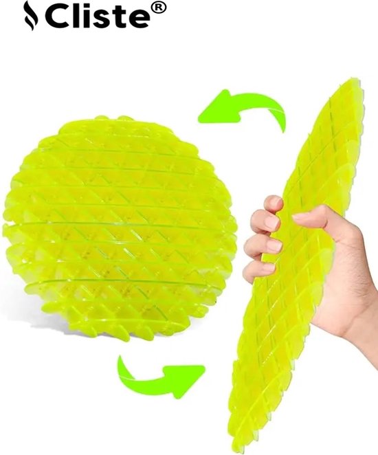 Cliste NIEUW Fidget Worm Speelgoed - 2x - Gloed in het donker - Badspeelgoed - Vormveranderend Worm Speelgoed voor Kinderen - Groen Popping Worm Rekbaar Speelgoed - Squishy Ball Knijpspeeltje - Antistress Speelgoed voor volwassenen/tieners/kinderen van Cliste