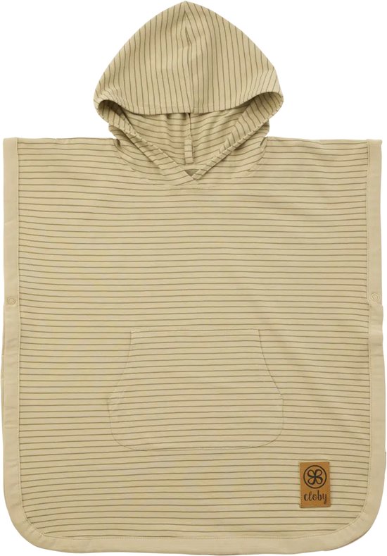 Cloby Poncho UV beschermend UPF 50+ beige groen van Merkloos