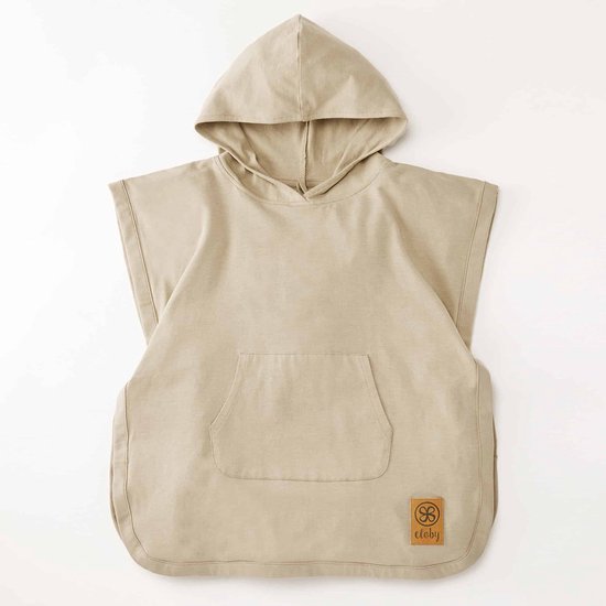 Cloby Poncho UV beschermend UPF 50+ Sandy Beach beige 1 tot 3 jaar van Cloby