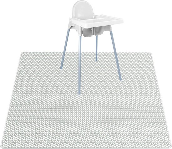 Comfortabele Baby Stoel Kussen en Mat, 135 x 135cm Spatbescherming voor Hoge Stoelen, Waterdichte Picknicktafelkleed