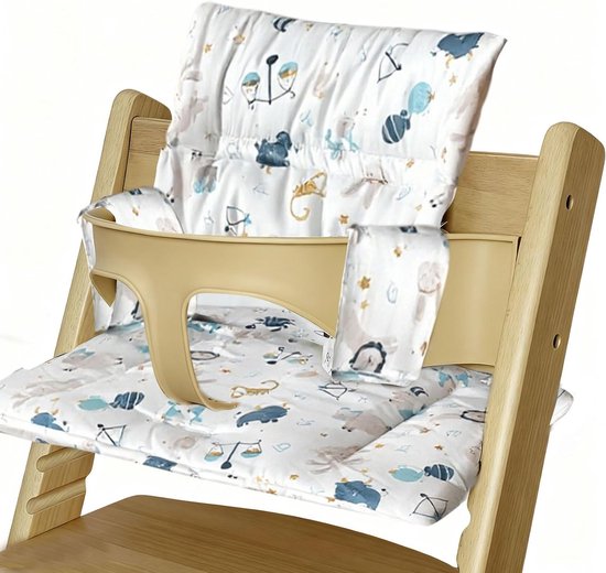 Comfortabele Kinderstoel Kussen Set voor Hoge Stoelen - Antislip, Dikke en Zachte Kussens voor Baby's en Kinderen met Sluiting van Merkloos