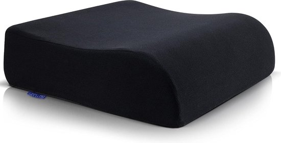 Comfortabele Stoelverhoger Volwassenen - OEKO-TEX hoes - Vormvast, 13 cm dik zitkussen - Perfect voor autostoel, bureaustoel kussen, opstahulp - Premium stoelkussen verhoging - Zwart