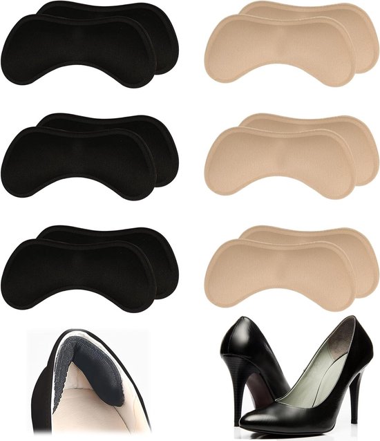 Comfortabele Zelfklevende Heel Pads voor Bescherming tegen Blaren en Hielspoor - 6 Paar Antislip Hielbescherming voor Mannen en Vrouwen