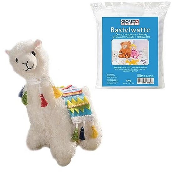 Complete set knuffellama om zelf op te vullen - 23 cm knuffeldier voor kinderen
