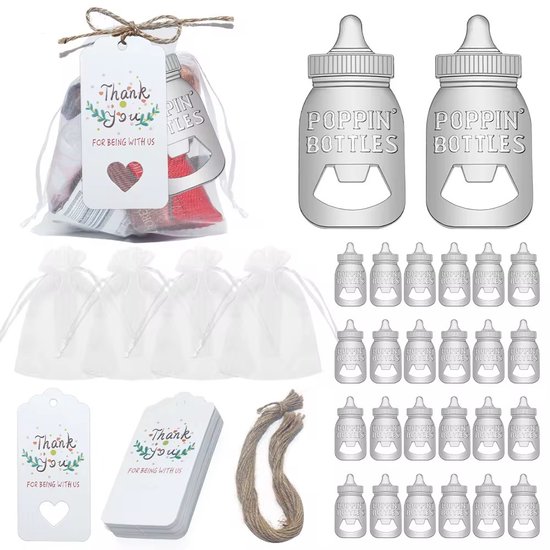 Consumerce® Babyshower Gift Set – 20 Stuks – Neutraal Cadeau – Gender Reveal Pakket – Versiering Spelletjes – Baby Shower – Decoratie Pakket van Merkloos