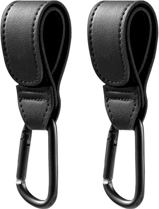 Consumerce® Premium Kinderwagen Tassenhaakjes - 2 Stuks – Zwart – Luiertas Tassenhaak – Buggy Accessoires – Organizer – Haak – Tassenhanger – Extra Stevig – Tas - Tassen van Consumerce