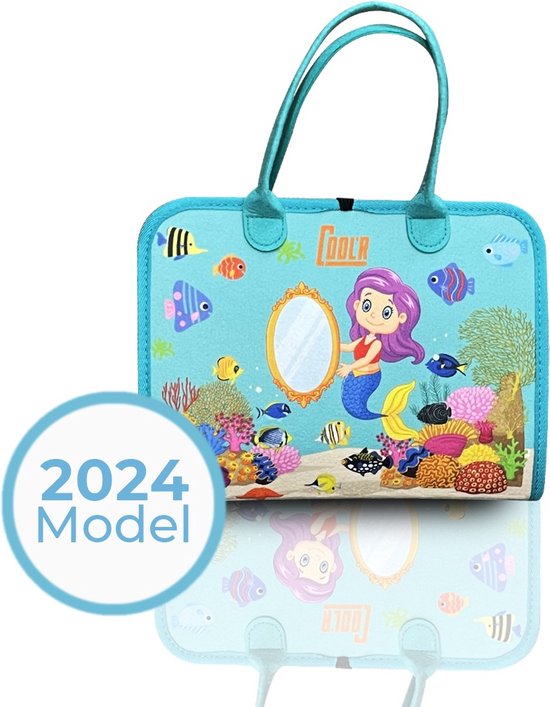 COOL'R® Busy Board Nederlands - Motoriek speelgoed Zeemeermin - Montessori Leerboek - Busy board Speelboek – Sensorisch Speelgoed – Activiteitenbord – educatief speelgoed 3 jaar - knisperboek voor kinderen – Motoriek speelgoed – Kraam Cadeau van COOL'R®