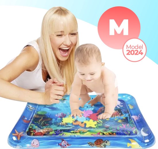 COOL'R® M Waterspeelmat - Met geluid - Speelmat - Kraamcadeau - Opblaasbaar baby water speelmat - Speelkleed - Water speelgoed - Baby speelgoed 0 jaar - Babygym - Kinder speelgoed - Tummy Time van COOL'R®