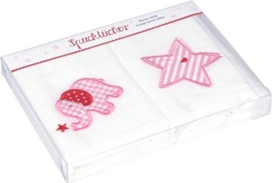Coppenrath 14056 babyhanddoek Roze, Wit Katoen 2 stuk(s) van Coppenrath