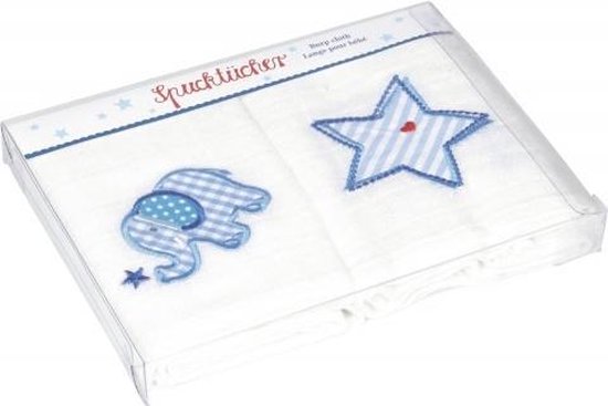 Coppenrath 14057 babyhanddoek Blauw, Wit Katoen 2 stuk(s) van Coppenrath