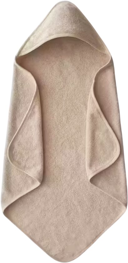 Coral Fleece Badcape - 80x80cm - Beige Baby Badcape - Zacht en Warm - Capuchon