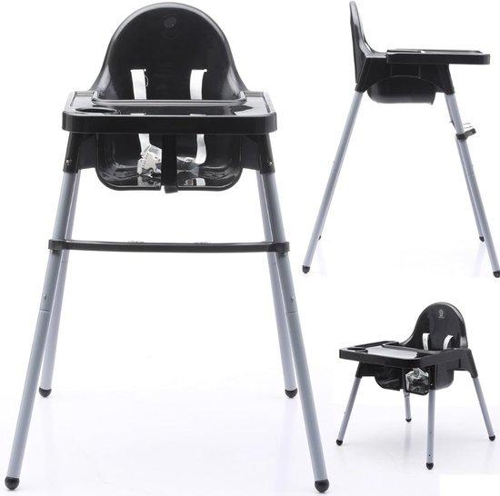 Core® Peuterstoel - Kinderstoel - Peuter Stoel - met ligfunctie - Zwart - 92cm x 46cm x 46cm van Merkloos