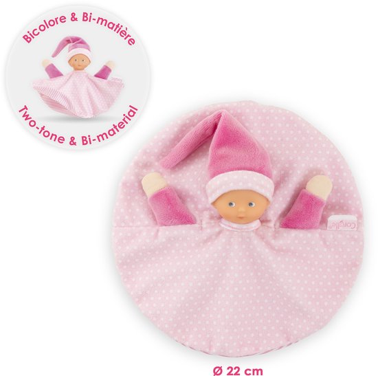 Corolle knuffeldoek roze - Tidoudou babydoekje 17cm voor baby's. van Corolle