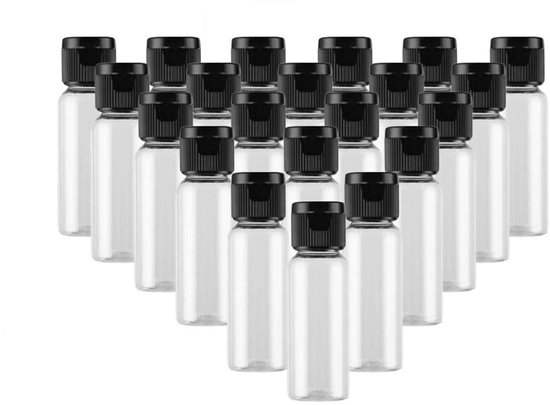 Cosensi - 24PCS Lege Plastic Sample Flessen - Reisverpakking - Transparant - Perfect voor Cosmetica - 15ml Potjes - Ideaal voor Shampoo en Olie