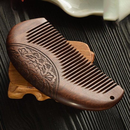 Cosensi - Houten Haarkam van Duurzaam en Biologisch afbreekbaar Sandelhout met Antistatische Eigenschappen in Klassieke Chinese Stijl voor Schoonheidsverzorging van Cosensi
