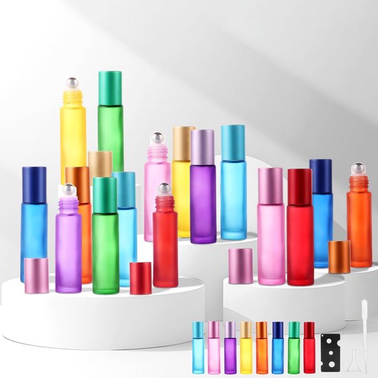 Cosensi - Lege Roll-on Flessen voor Etherische Olie en Aromatherapie, 24 Stuks