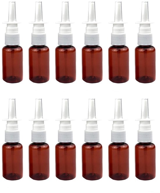 Cosensi- Neusspray 12 Stuks 10ml - Lege Sprayflessen - Fijne Mist Sprayers - Cosmetische/Medische Toepassingen - Hoogwaardig PET-Plastic - Perfect voor Reizen - Sprayfles
