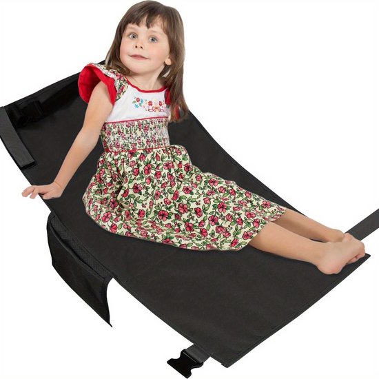 Cosensi - Voetsteun voor vliegtuig - Reisaccessoires - Comfortabele hangmat - 79 x 44 cm - Verstelbare voetsteun voor kinderen - Ideaal voor lange ... van Merkloos