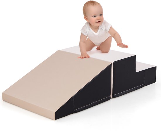 COSTWAY Schuimrubberen bouwstenen voor kinderen, zachte bouwstenen om te ravotten en te klimmen, reuzenbouwstenen van schuim, grote bouwstenen voor baby's en peuters van COSTWAY