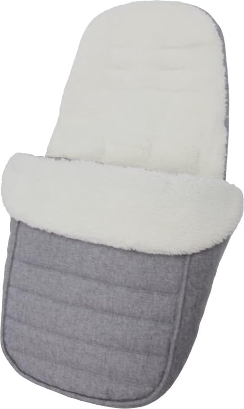 Cosytoes Voetenzak, waterdicht en winddicht, CosyToes fleecevoering, universele pasvorm voor kinderwagen, buggy, zwart (grijs/wit fleece) van Cosytoes
