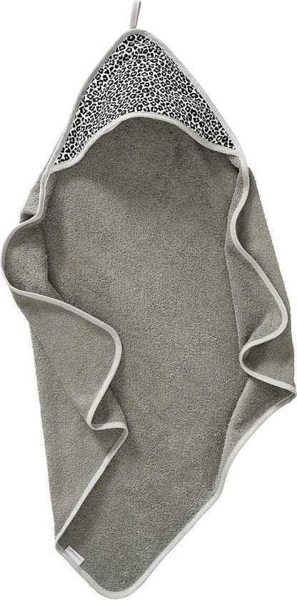 Cottonbaby Badcape - badstof - panter grijs van Cottonbaby