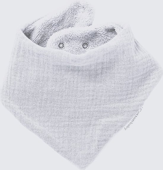Cottonbaby bandana/kwijlslab - hydrofiel met bamboekatoen - wit van Cottonbaby