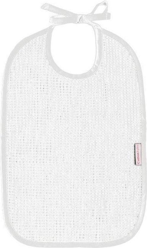 Cottonbaby Slab - wafel/badstof - wit van Cottonbaby