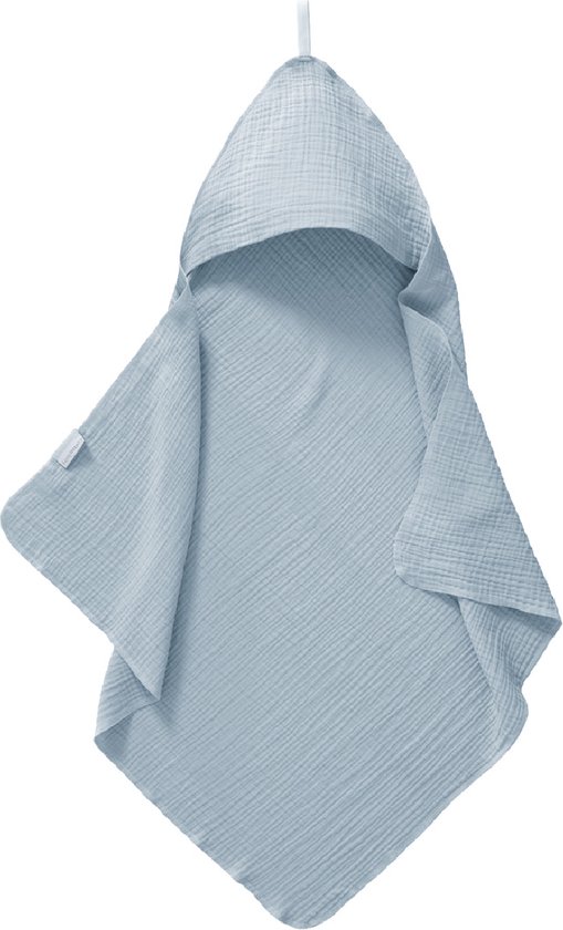 Cottonbaby Soft Badcape - Ijsblauw van Merkloos