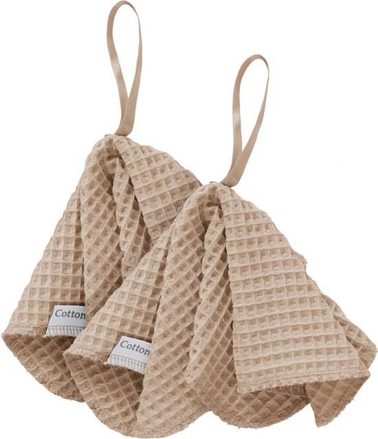 Cottonbaby Speendoekje - wafel - mokka - per set van twee stuks van Cottonbaby