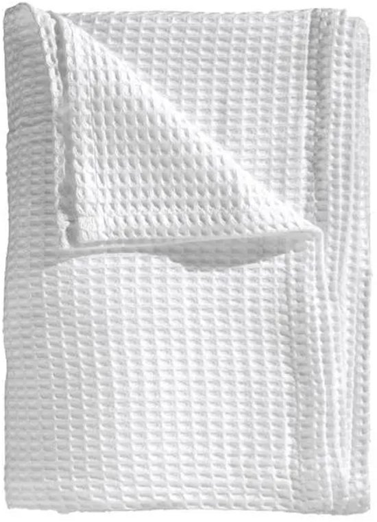 Cottonbaby Wiegdeken wafel gevoerd - wit