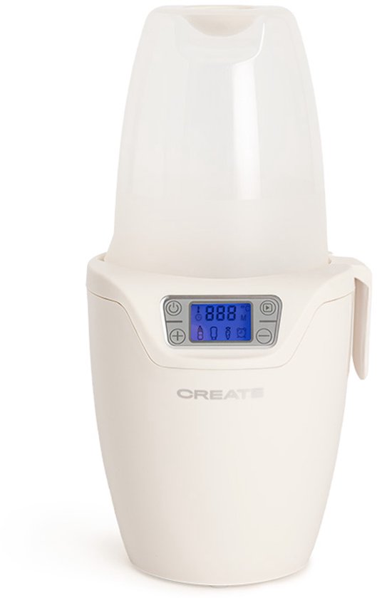 CREATE - Flessenwarmer en sterilisator met stoomkookfunctie - 1 fles - Gebroken wit - BABY BOTTLE WARMER