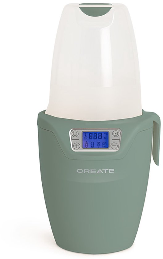 CREATE - Flessenwarmer en sterilisator met stoomkookfunctie - 1 fles - Sage - BABY BOTTLE WARMER van CREATE