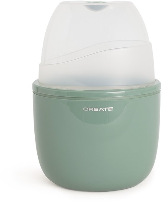 CREATE - Flessenwarmer en sterilisator met stoomkookfunctie - 2 flessen - Sage - BABY BOTTLE WARMER van CREATE