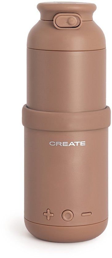 CREATE - Melk- en waterverwarmer voor babyflesjes met temperatuurregelaar - Mokka - BABY PORTABLE MILK WARMER