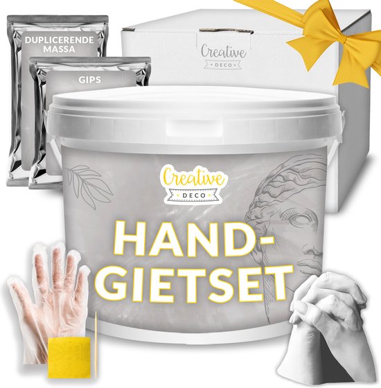 Creative Deco 3D Gipsen Handafdrukset - Handen Paar - Handafdruk Geschenken voor Partners, Koppels - Valentijnsdag, Huwelijksverjaardag, Verjaardag - Geschenk voor Hem en Haar van Creative