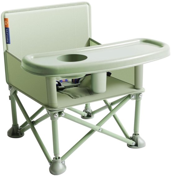 CRLYN® Kinderzetel - Eetstoel Baby 6 Maanden en Ouder - Kinder Eetstoel - Kinderstoel - Inklapbare Eetstoel - Groen van Merkloos