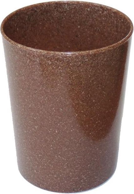 Croll & Denecke Tandenpoets beker – Tandenborstelhouder - Vloeibaar hout – Donker bruin van Croll & Denecke