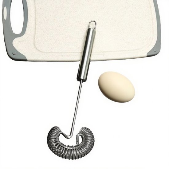 Crrynuo Keuken Handleiding Roestvrijstalen Eierklopper 1 Stuk - Mixer Blender voor Bakken Koken Melk Thee van Crrynuo