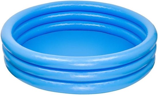 Crystal Blue Three Ring Inflatable Paddling Pool - 1.14m x 25cm - Summer Fun baby zwembad